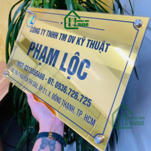 biển tên công ty inox
