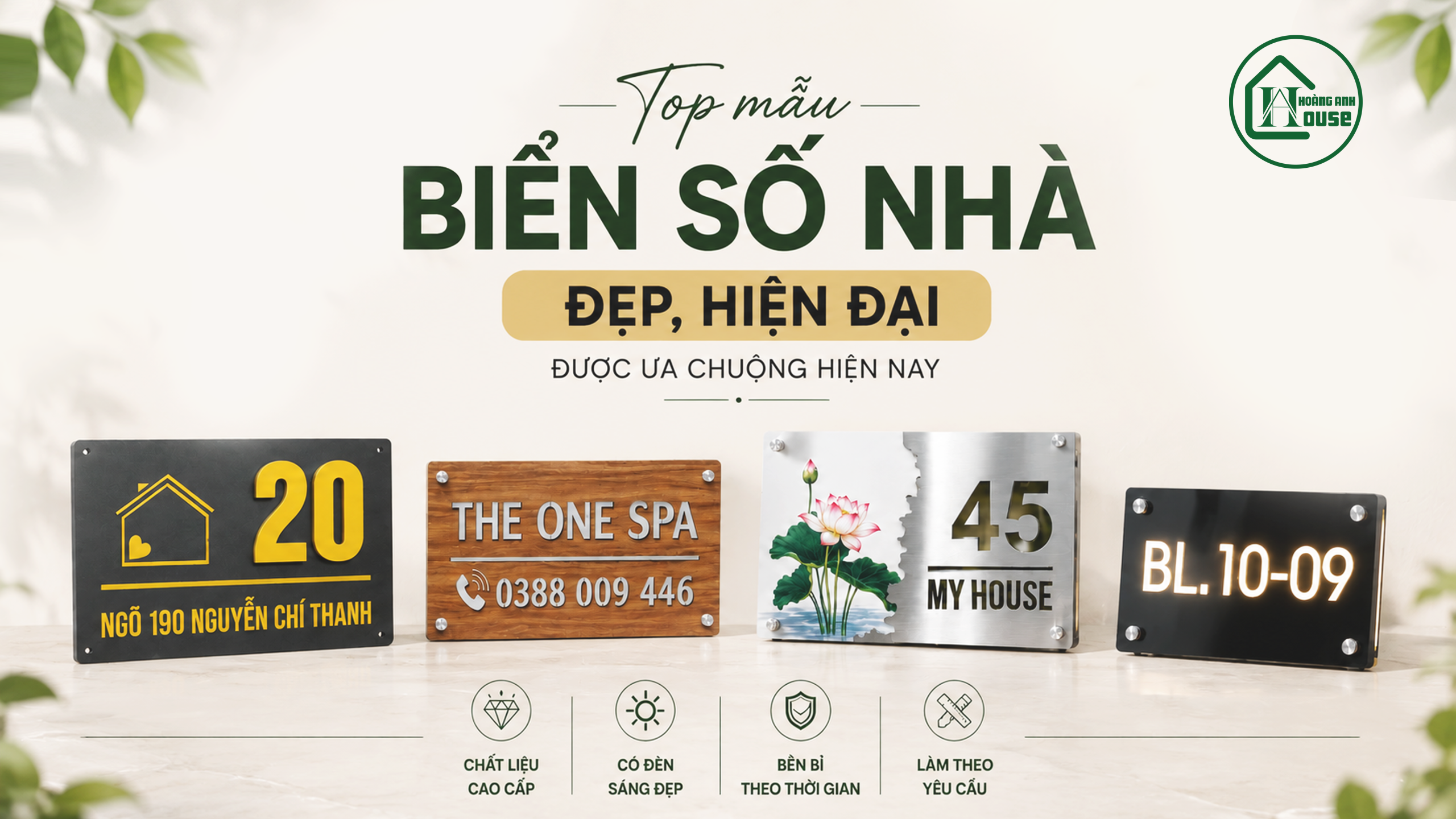 Top Mẫu Biển Số Nhà Đẹp Được Ưa Chuộng 2026