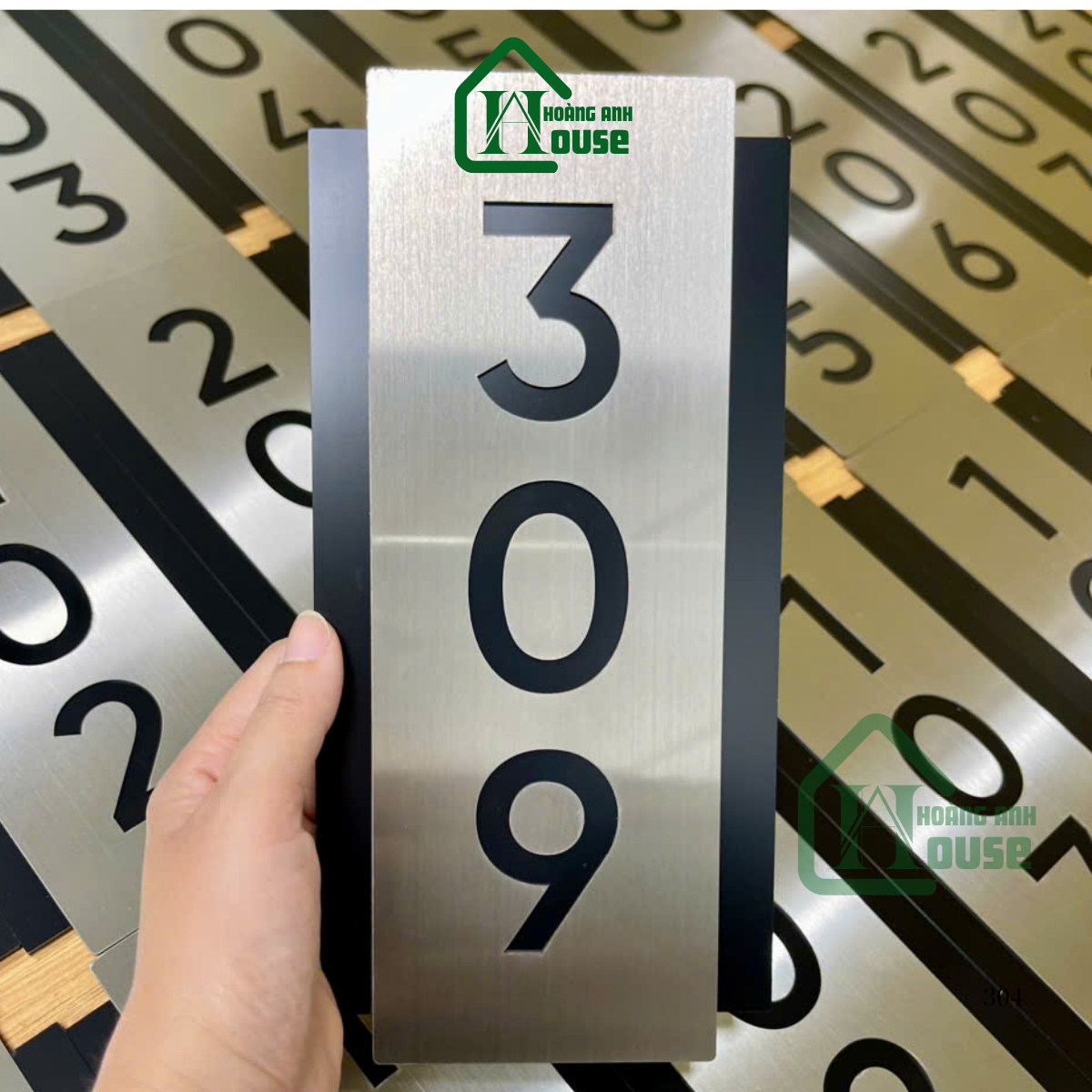 Biển Số Phòng Inox Xước Âm Bản - BSP005 - Ảnh 3