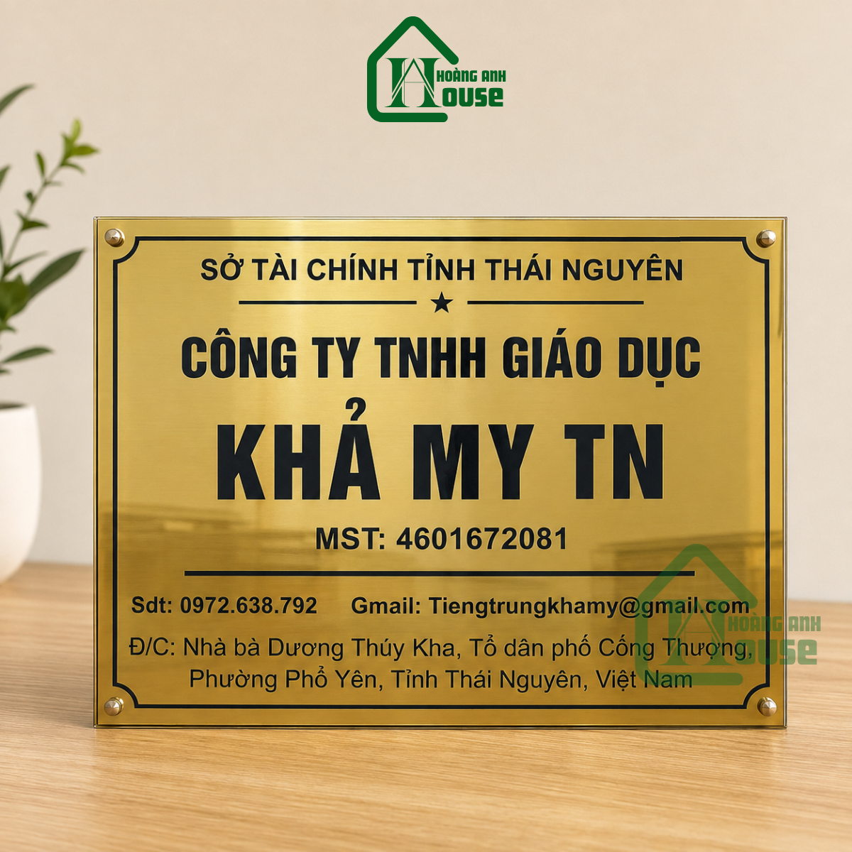 Biển Tên Công Ty Cao Cấp