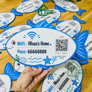 Alternative view of Bảng Mã QR Thanh Toán & WiFi Con Cá - Theo Yêu Cầu