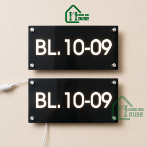biển số căn hộ sáng đèn
