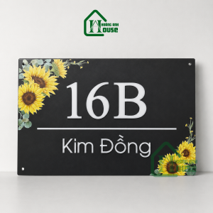 Biển số nhà in uv hoa hướng dương