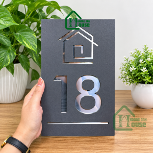 Bảng biển số nhà chữ alu bạc