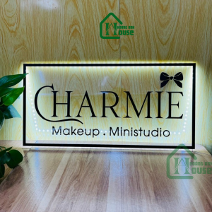 biển hiệu tiệm makeup sáng đèn