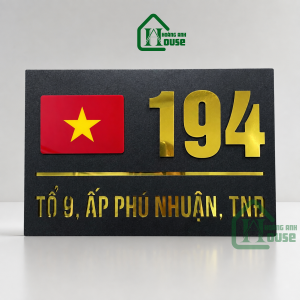 biển số nhà mica cờ Việt Nam