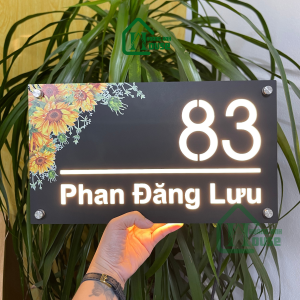 Biển Số Nhà in UV Sáng Đèn