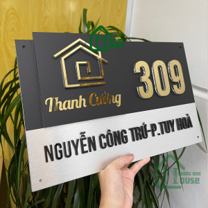 Mẫu biển số nhà kết hợp