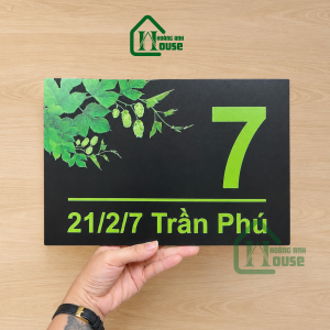 Biển Số Nhà Mica Đen - BSN041