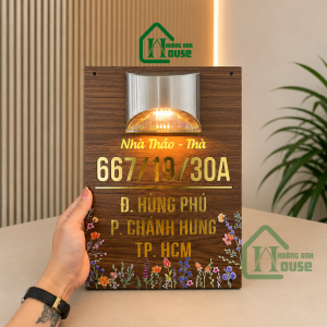 Biển Số Nhà Tích Hợp Đèn Mặt Trời