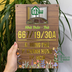 Biển Số Nhà Tích Hợp Đèn Mặt Trời