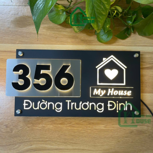 biển số nhà sáng đèn hiện đại