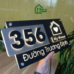 biển số nhà sáng đèn hiện đại