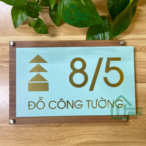biển số nhà phong cách vintage