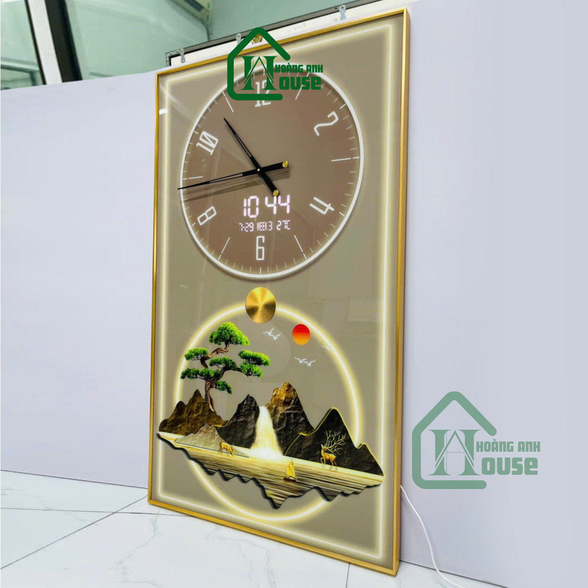 Tranh Đồng Hồ Treo Tường LED 3D - Ảnh 3
