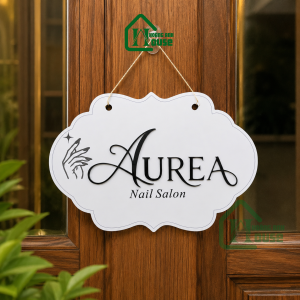 biển logo treo cửa mica