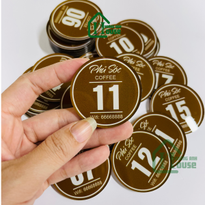 thẻ số bàn quán coffee