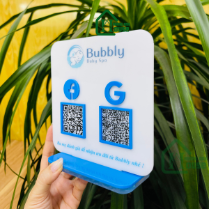 Bảng mã qr để bàn baby spa