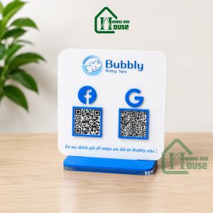 Bảng mã qr để bàn baby spa