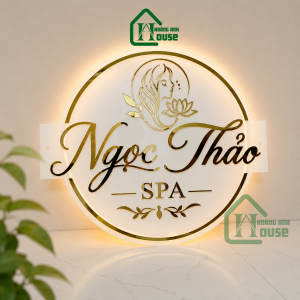 biển logo sáng đèn mica
