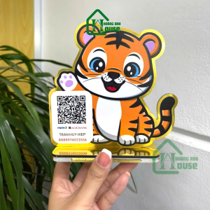 in Bảng Mã QR Hình Hổ Dễ Thương để bàn
