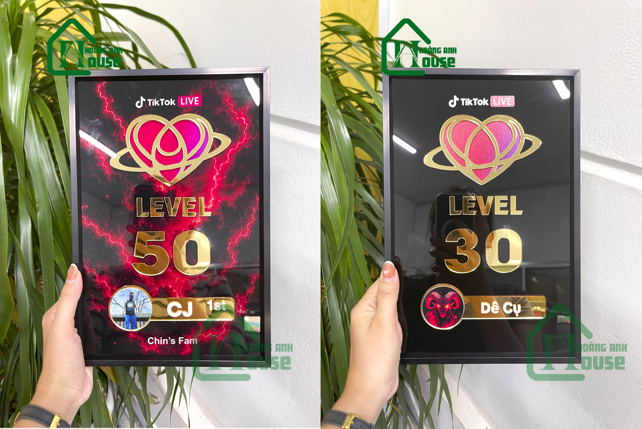 gia công bảng tiktok tim đội