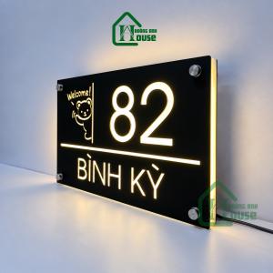 biển số nhà chú gấu mica