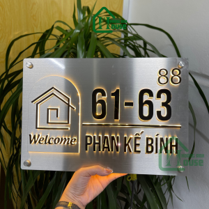 Biển Số Nhà Inox Bạc
