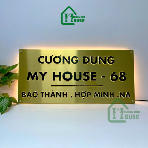 Biển số nhà Inox sáng chân