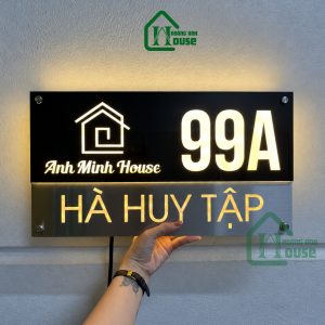 Biển Số Nhà Inox Sáng Đèn 99A