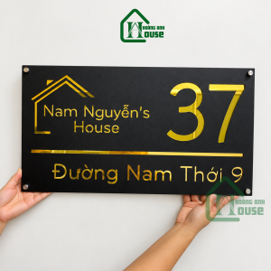 Biển Số Nhà Chữ Alu Vàng