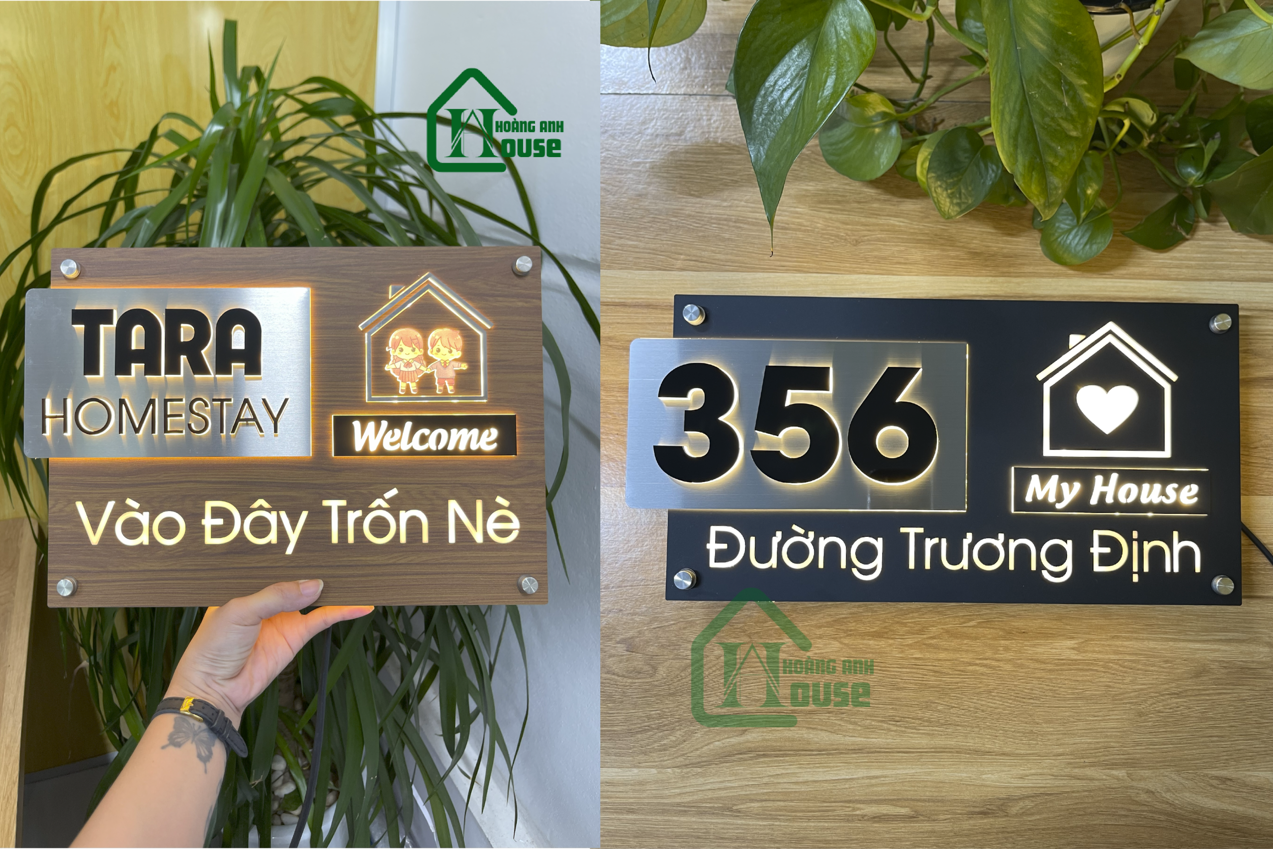 biển số nhà dùng nguồn điện