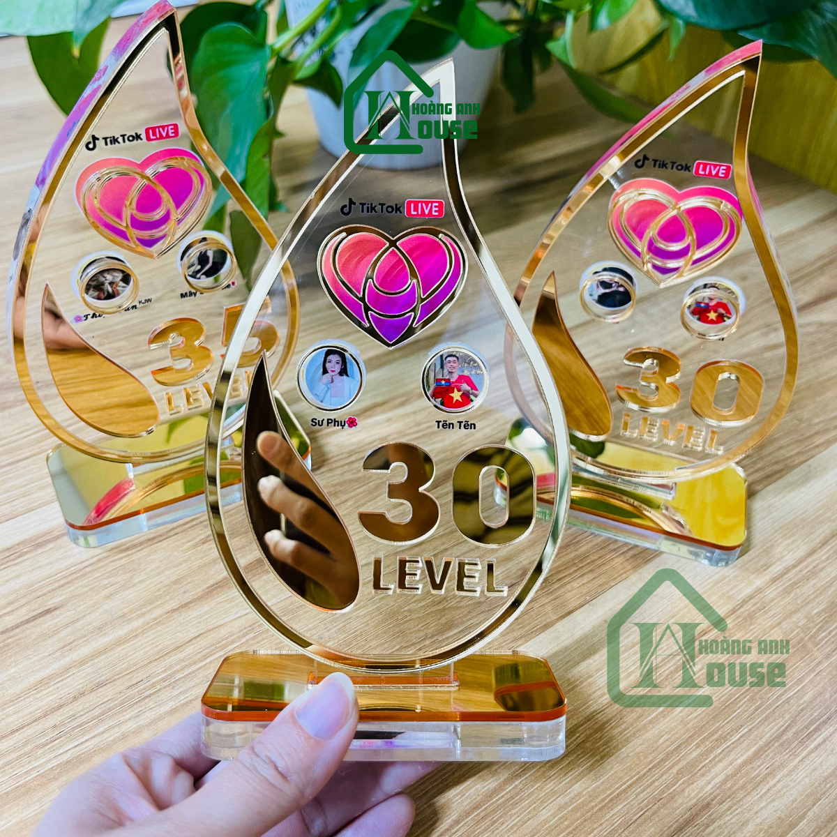 Cup Tim Đội Tiktok Hình Giọt Nước