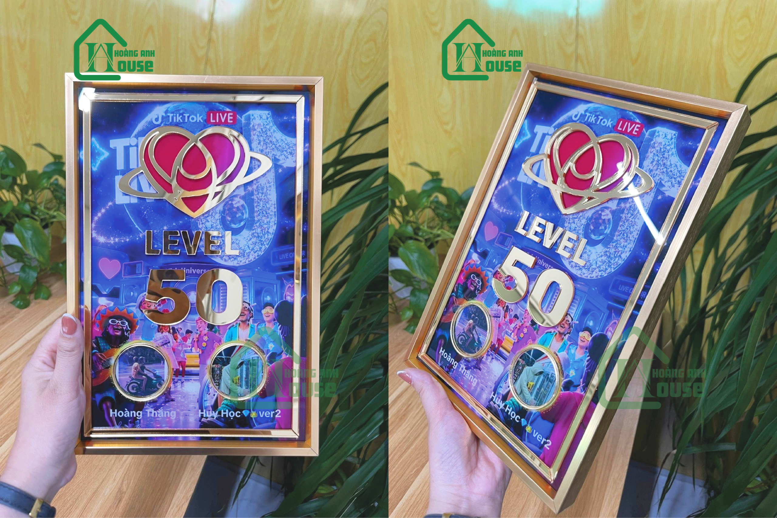 bảng quà tặng tim đội tiktok