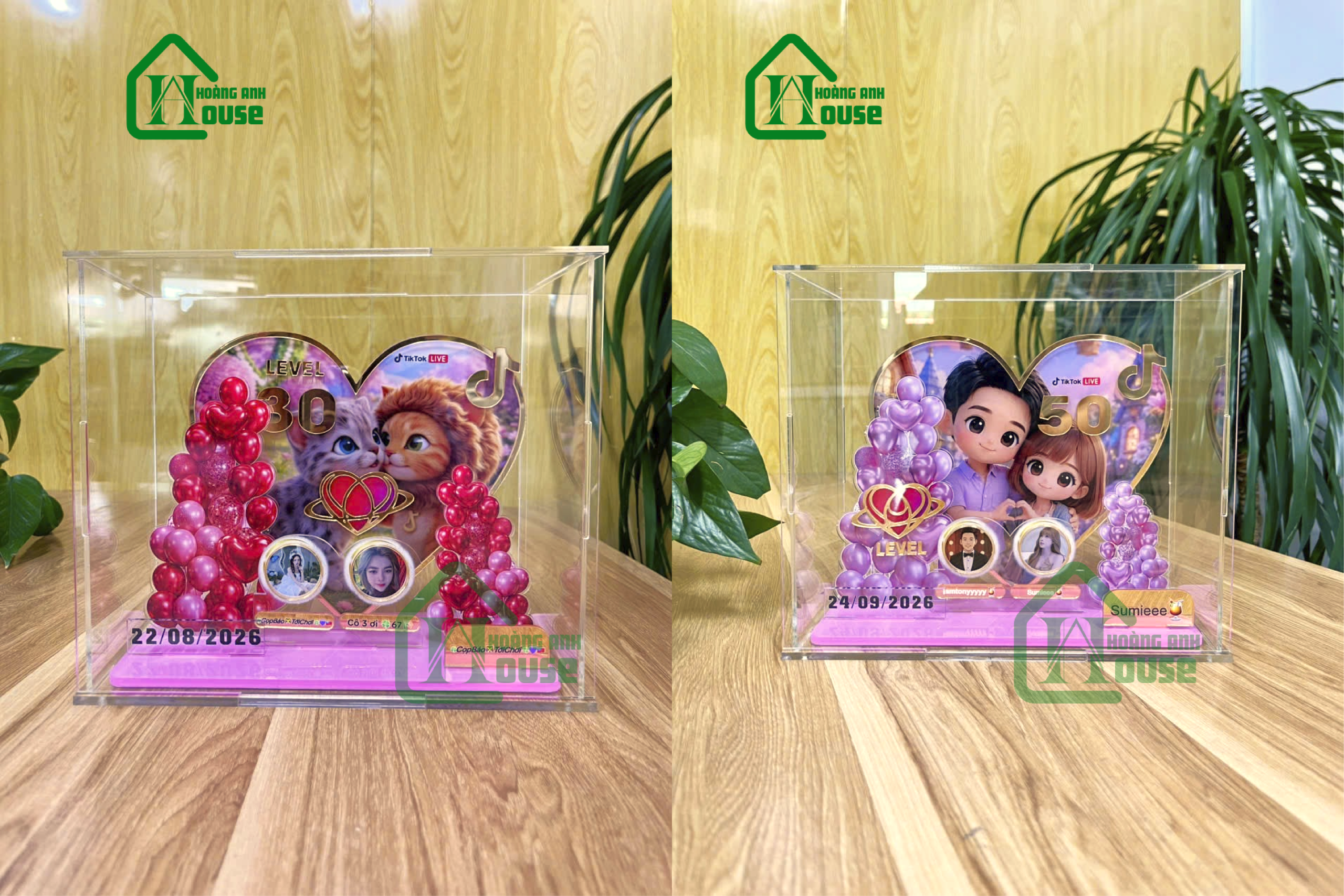 quà tặng level bảng  tim đội tiktok
