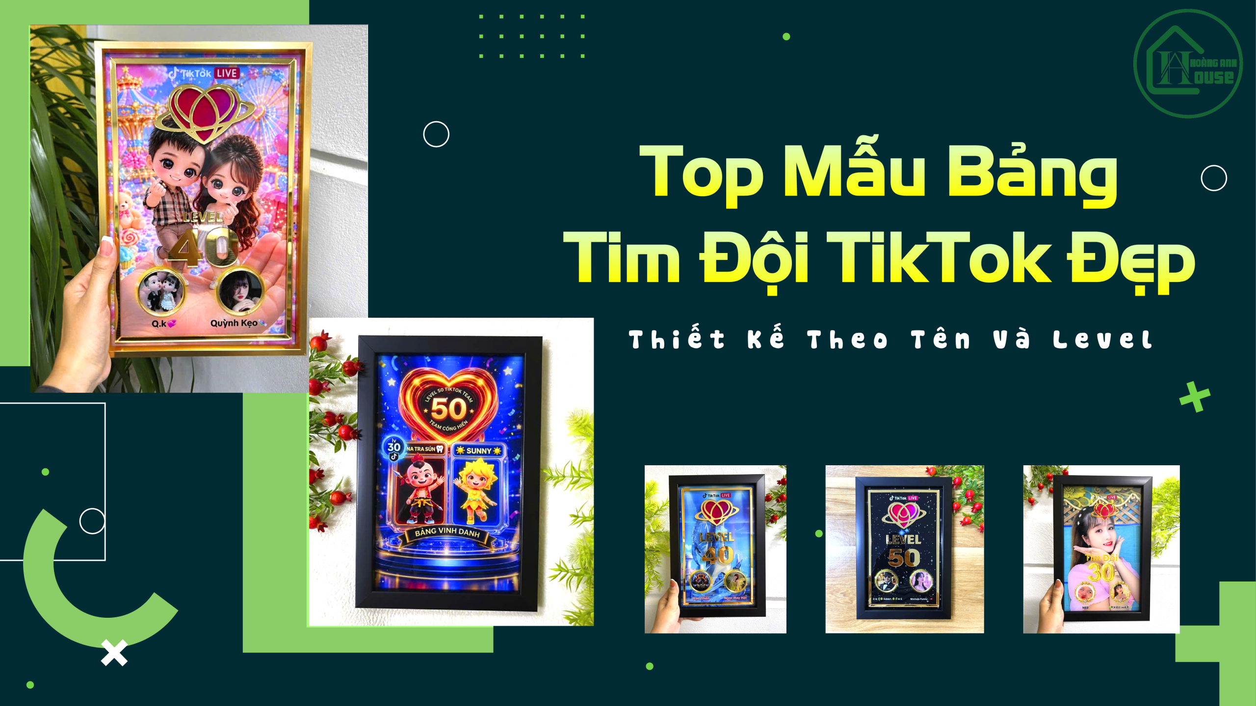 mẫu bảng tim đội tiktok đẹp