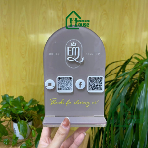 Bảng Mã QR Để Bàn Mica