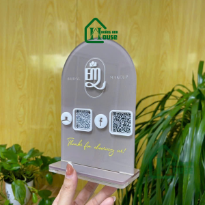 Bảng Mã QR Để Bàn Mica in uv