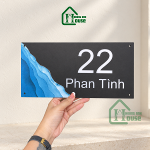 Biển Số Nhà Họa Tiết Sóng Biển