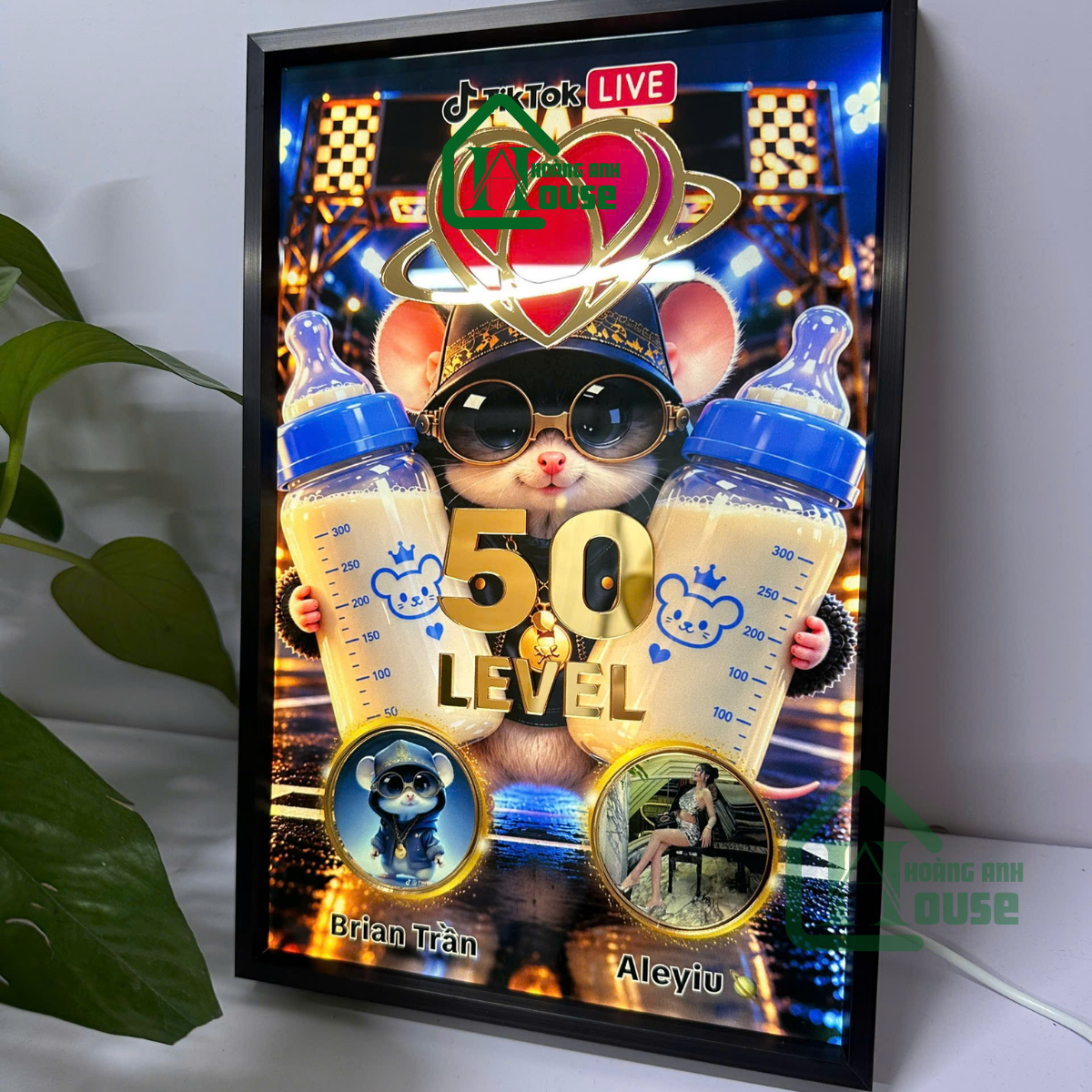Bảng LV Tim Đội Tiktok Sáng Đèn hoàng anh house
