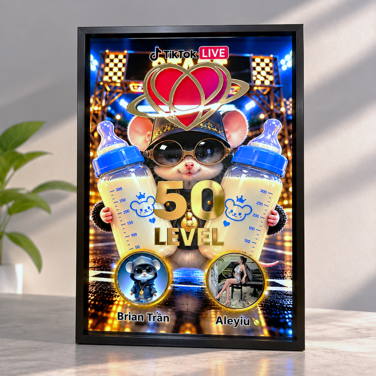 Bảng LV Tim Đội Tiktok Sáng Đèn