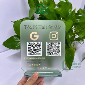 Bảng Mã QR Mica Mờ Để Bàn