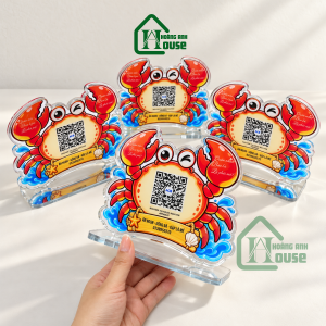Mã QR Thanh Toán Hình Con Cua Để Bàn
