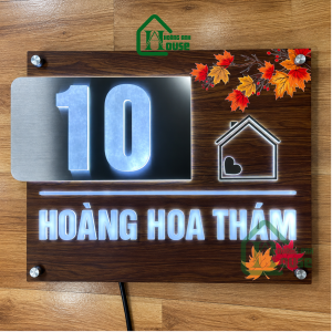 Biển Số Nhà Đèn Led Vân Gỗ phổ yên thái nguyên