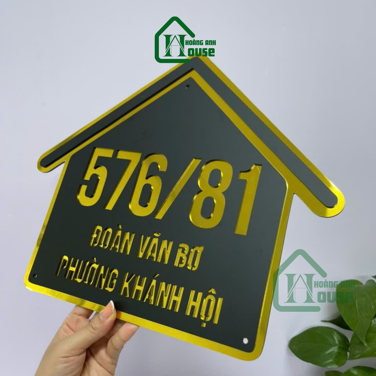 Biển Số Nhà Hình Ngôi Nhà mica