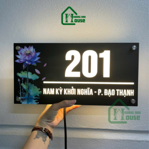 Biển Số Nhà LED Hoa Sen