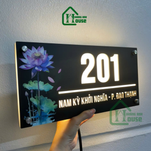 Biển Số Nhà LED mica in uv