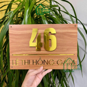 Biển Số Nhà Mica Số Nổi Vàng Gương phổ yên thái nguyên