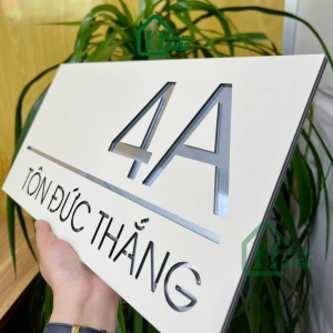 Biển Số Nhà Mica Trắng Bạc Gương phổ yên thái nguyên