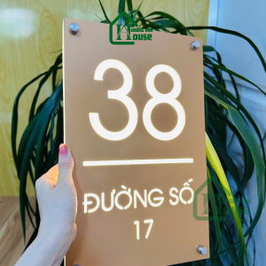 Biển Số Nhà Vàng Sáng Đèn 1